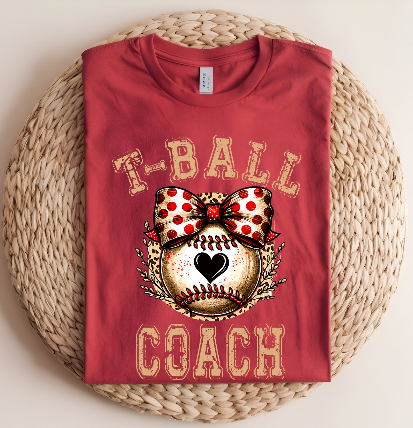 Women's Corquette T-ball Coach Cotton Crew Neck T-shirt