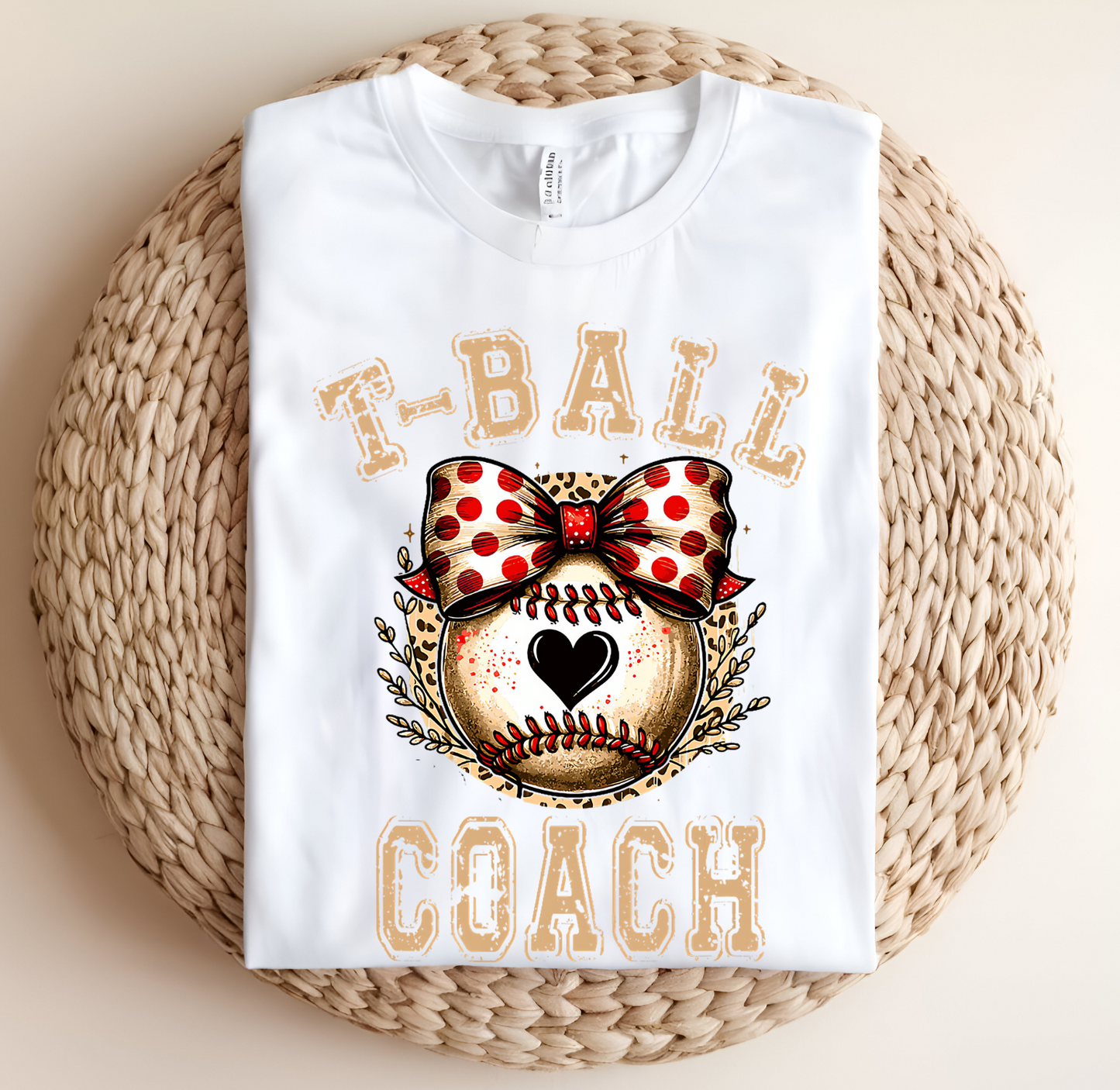 Women's Corquette T-ball Coach Cotton Crew Neck T-shirt