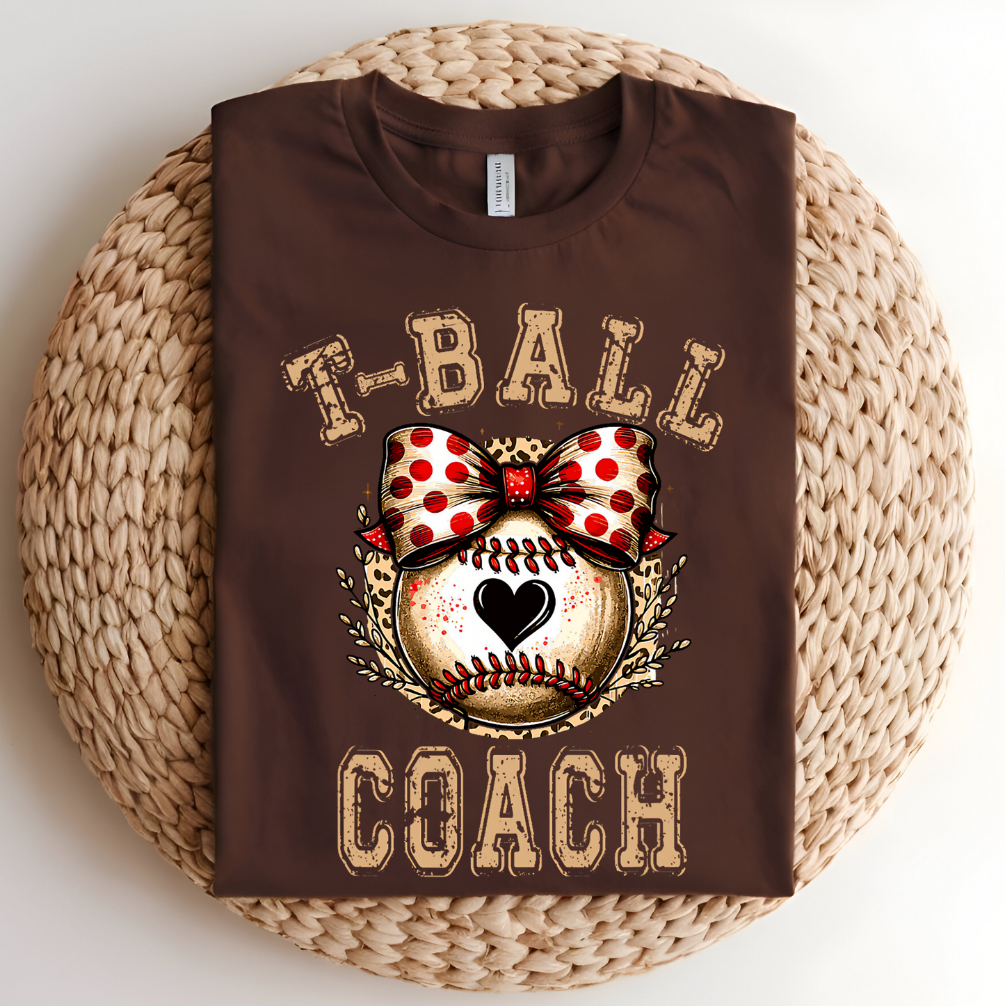 Women's Corquette T-ball Coach Cotton Crew Neck T-shirt