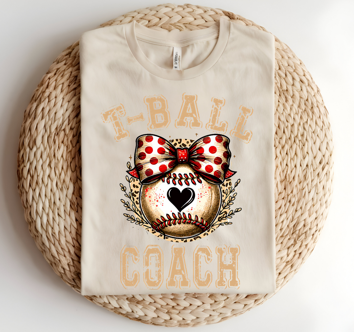 Women's Corquette T-ball Coach Cotton Crew Neck T-shirt