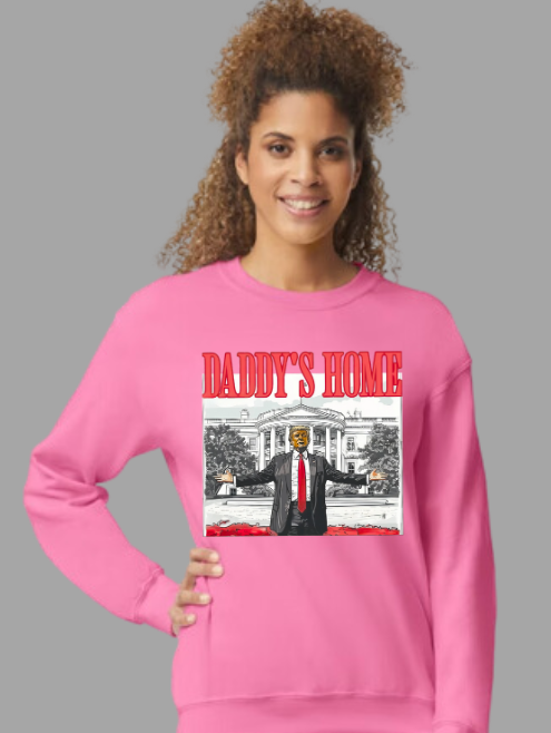 Daddy's Home Sweatshirt - RED DESIGN