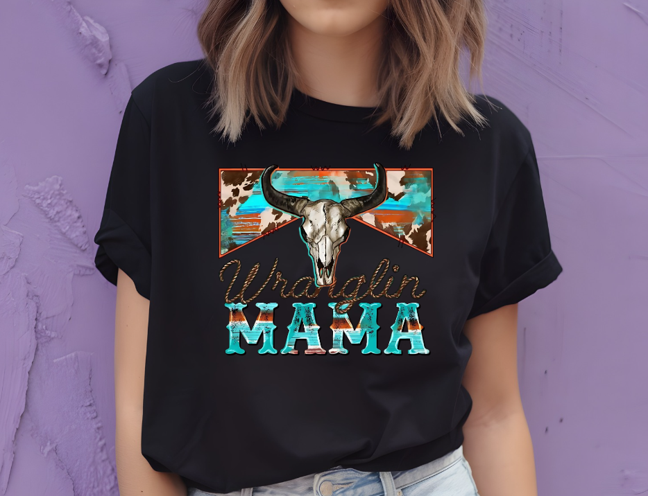 Boho Wranglin Mama T-shirt