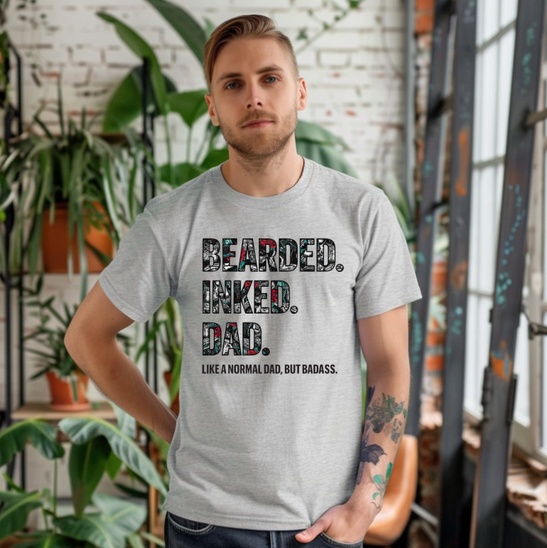Bearded Inked Dad T-shirt