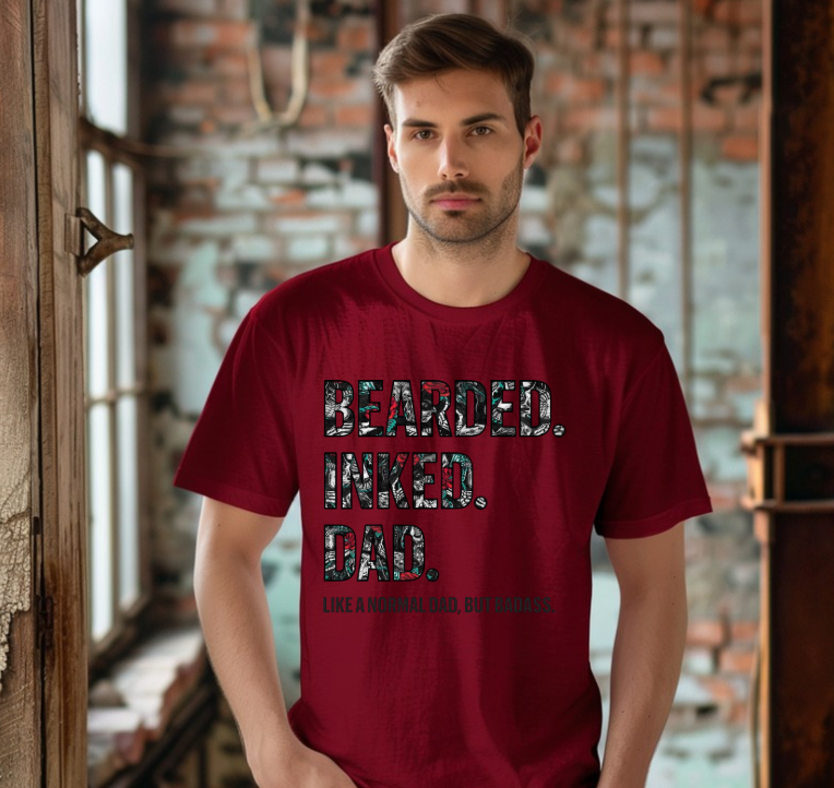 Bearded Inked Dad T-shirt