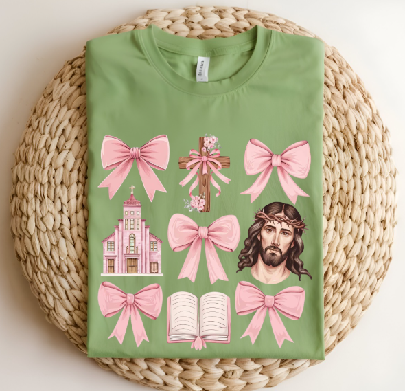 Pink Jesus Bow Women's T-shirt