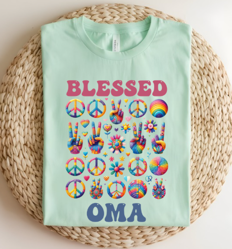 Hippy Blessed Oma Women's T-shirt
