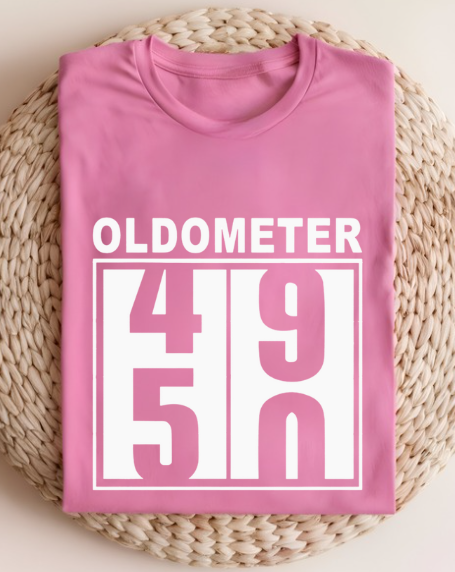 Oldometer 50th Funny Birthday Unisex T-shirt