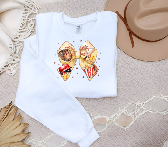 Coquette-Bow-Softball Women's Sweatshirt-Hoodie