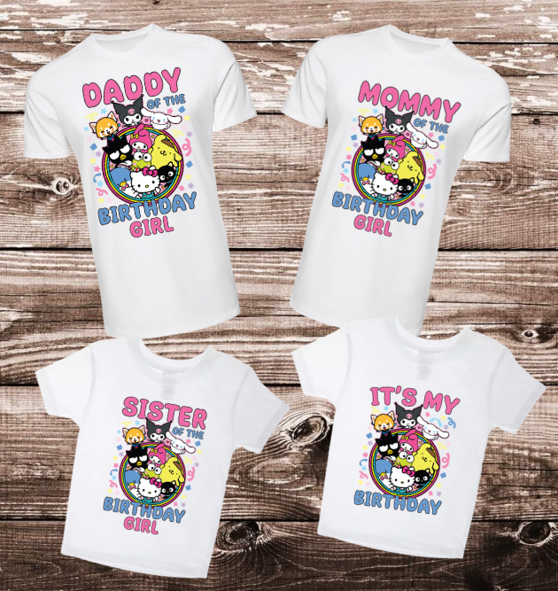 Hello Kitty Family Birthday Shirts