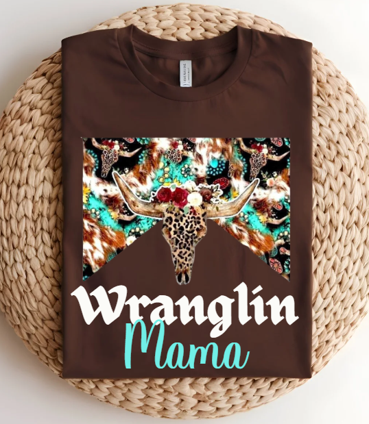 Wranglin Mama Women's Western Boho T-shirt