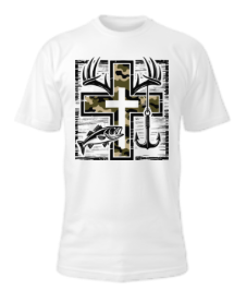 Camouflage Cross Hunting Fishing Unisex T-shirt