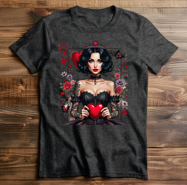 Queen of Hearts Gothic Art Women's T-shirt