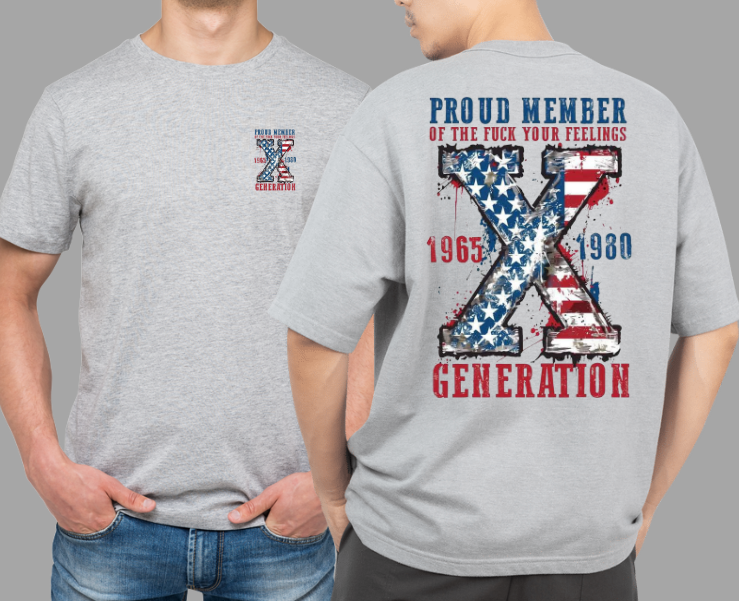 American Flag Gen X Unisex T-shirt