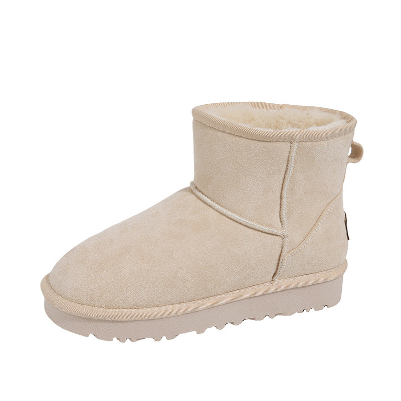 Faux Fur Round Toe Platform Boots