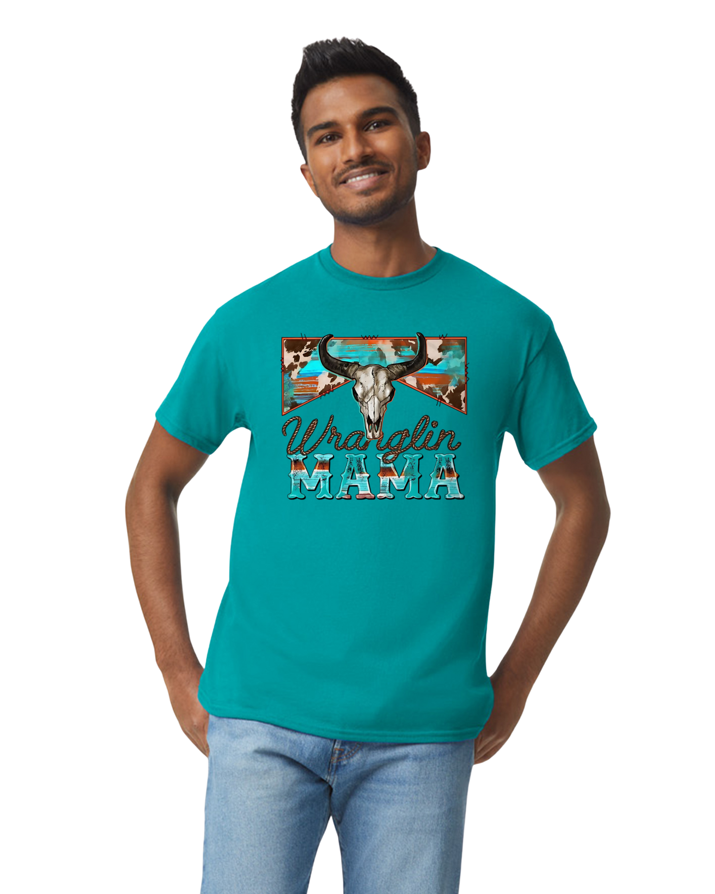 Boho Wranglin Mama T-shirt