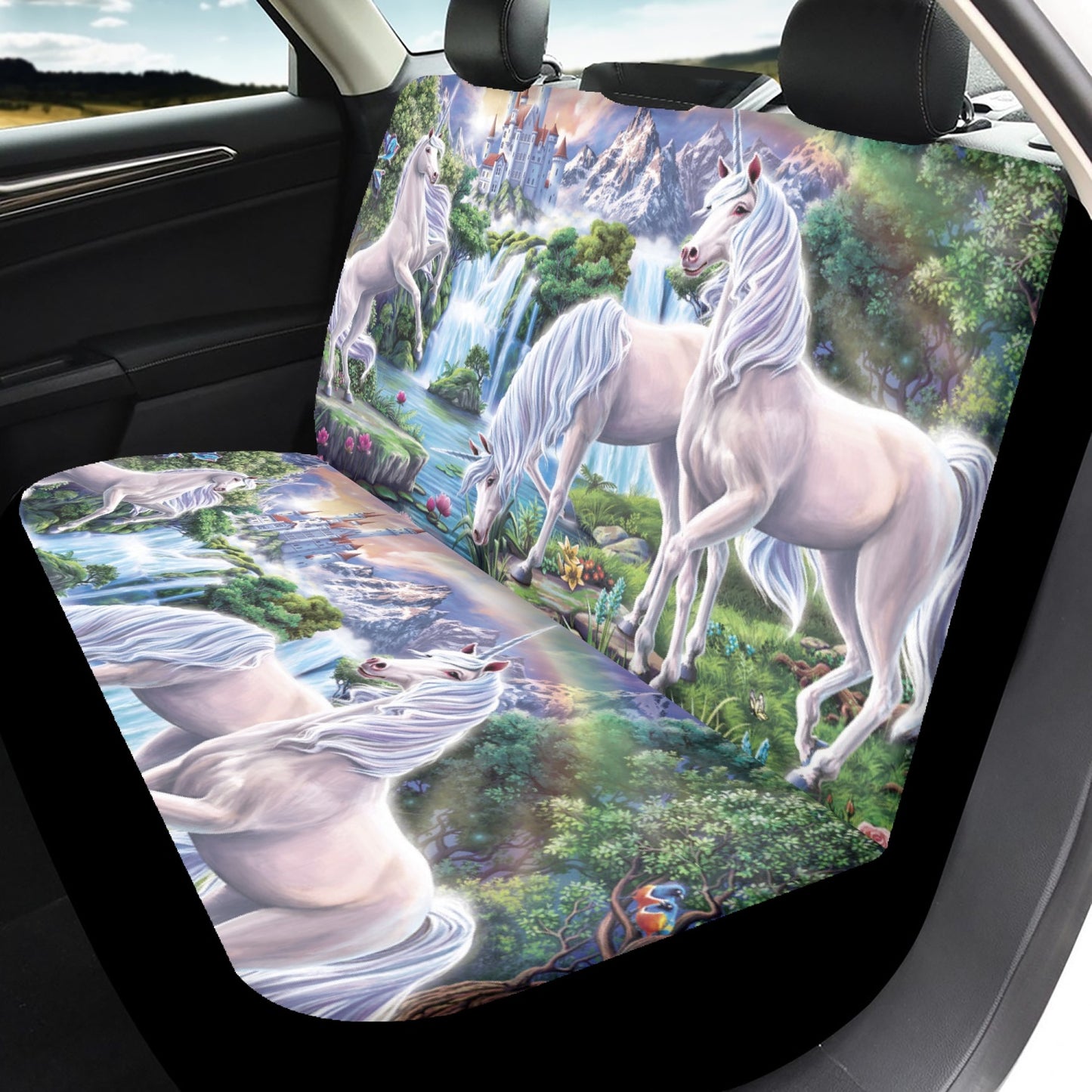 Unicorn Microfiber Car Seats Cover 3Pcs