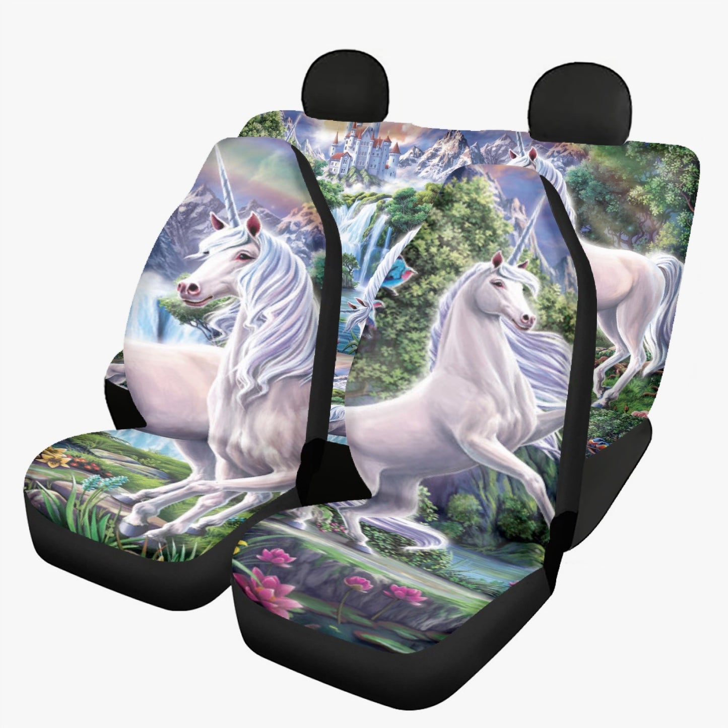 Unicorn Microfiber Car Seats Cover 3Pcs