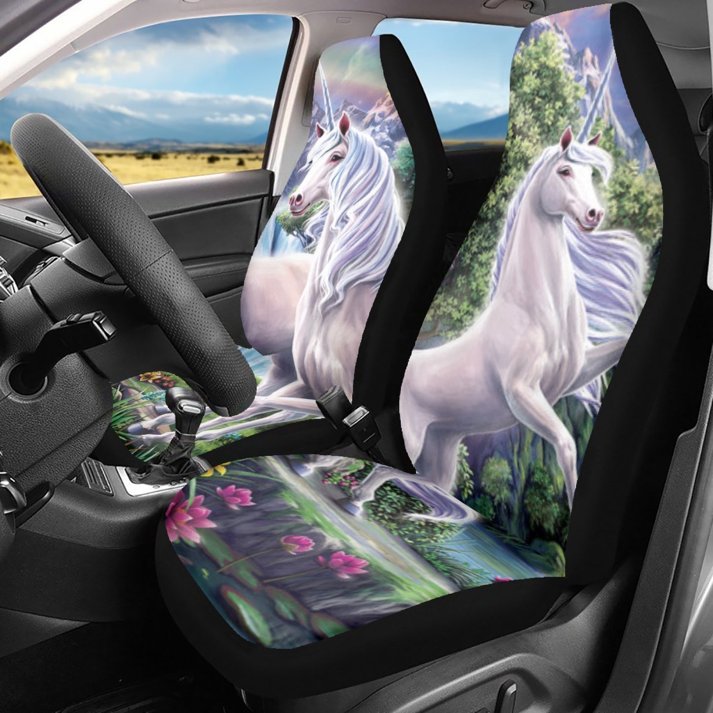 Unicorn Microfiber Car Seats Cover 3Pcs