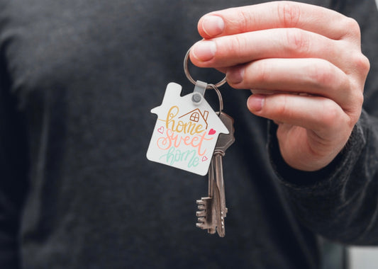 Home Sweet Home House Keychain