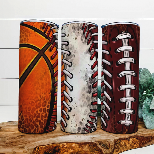 Basketball, Baseball, and Football Combination Tumbler