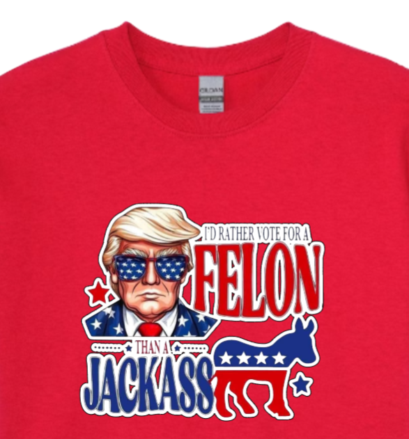 I'd Rather Vote for a Felon T-shirt