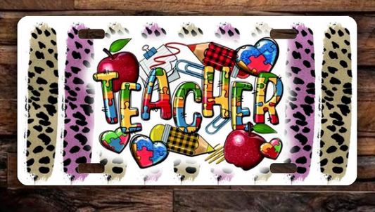 Teacher License Plate