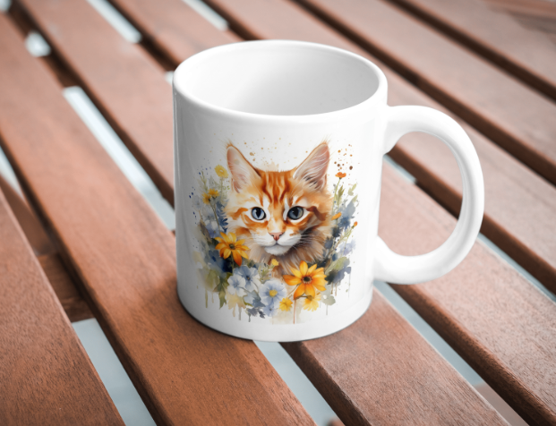 Yellow Cat Coffee Mug