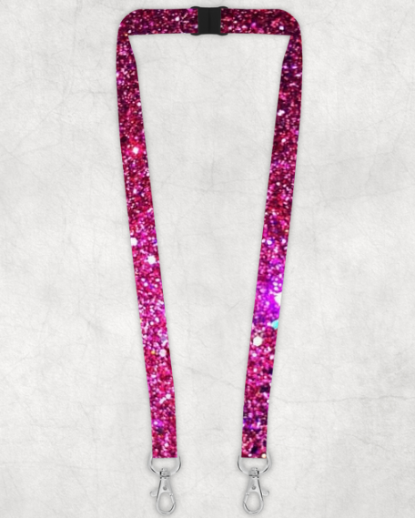 Glitter Pink Lanyard