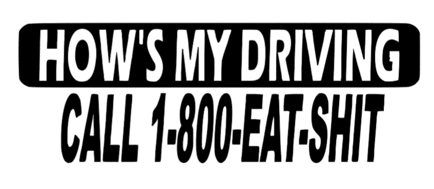 How's My Driving Decal