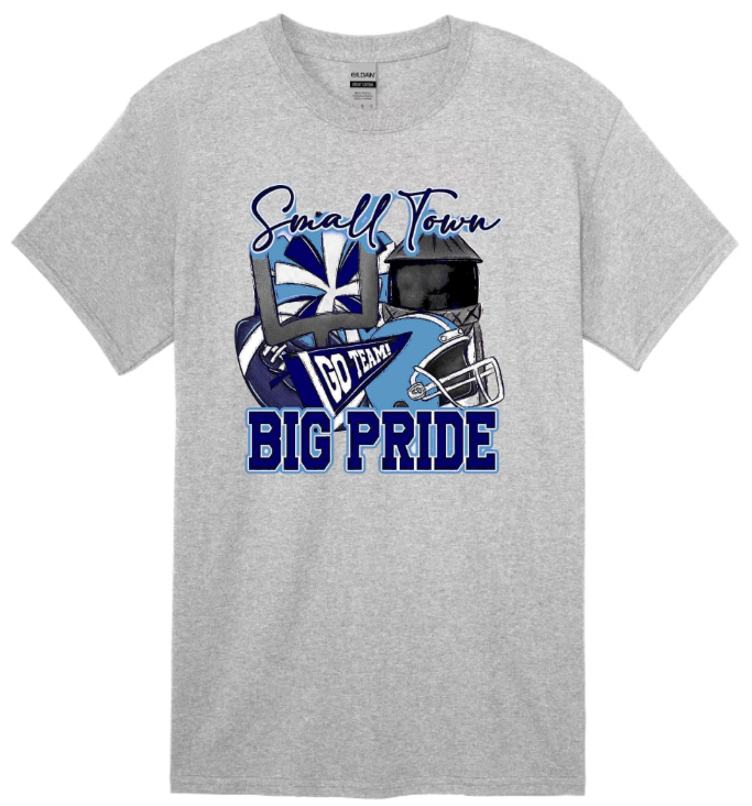 Blue Small Town Big Pride T-shirt