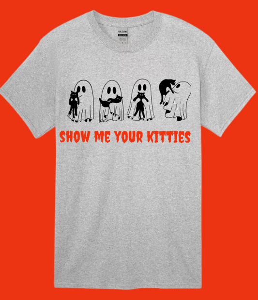 Show Me Your Kitties Ghost Unisex T-shirt