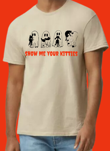 Show Me Your Kitties Ghost Unisex T-shirt