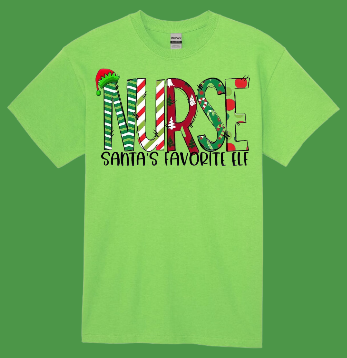 Nurse Santa's Fav Elf T-shirt