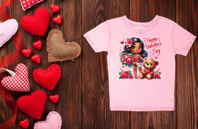 Moana Happy Valentine's Day T-shirt