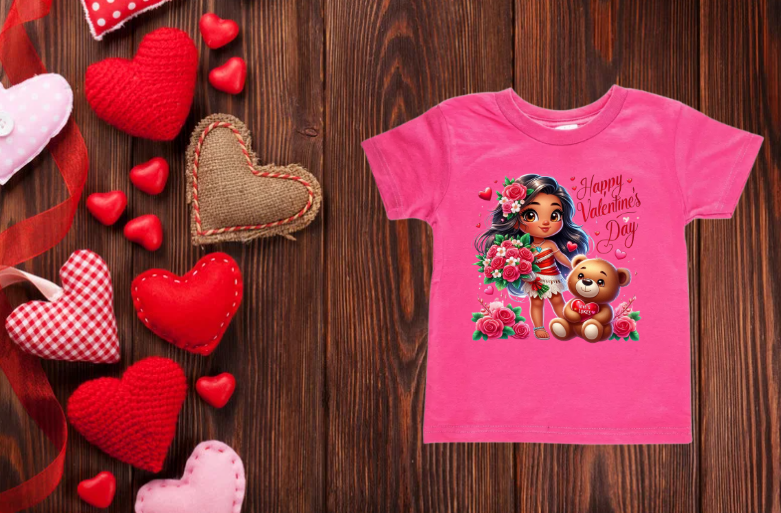 Moana Happy Valentine's Day T-shirt