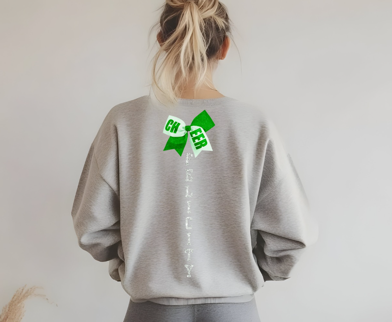 Cheer Mom Graphic Crew Neck Sweatshirt