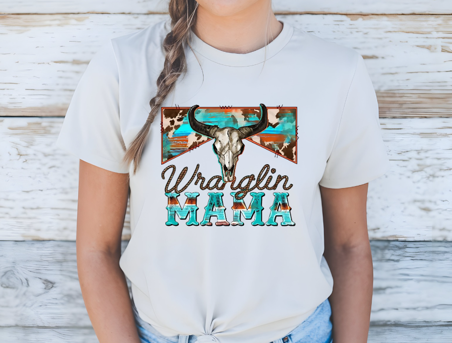 Boho Wranglin Mama T-shirt