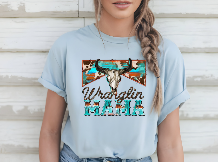Boho Wranglin Mama T-shirt