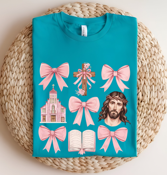 Pink Jesus Bow Women's T-shirt