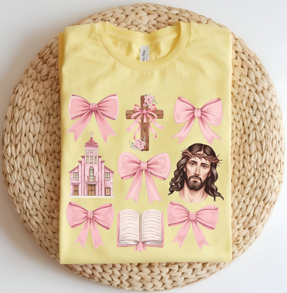 Pink Jesus Bow Women's T-shirt