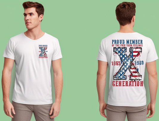 American Flag Gen X Unisex T-shirt