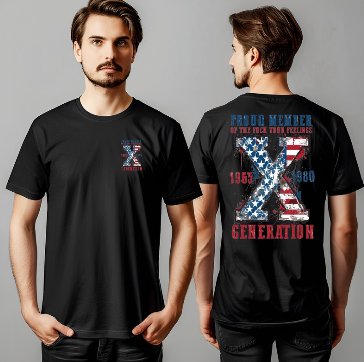 American Flag Gen X Unisex T-shirt