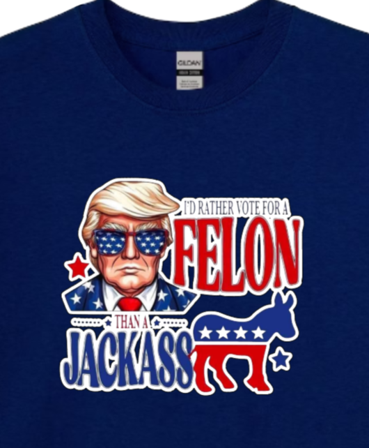 I'd Rather Vote for a Felon T-shirt