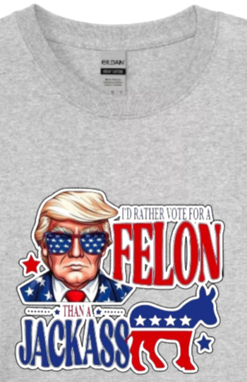 I'd Rather Vote for a Felon T-shirt